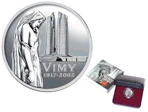 2002 5-Cent Silver Proof – 85th Anniversary Vimy Ridge